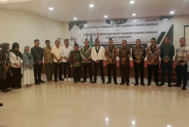 Pelantikan Kepengurusan Baru HMI Lubuklinggau, Akbar Adi Guna Resmi Pimpin